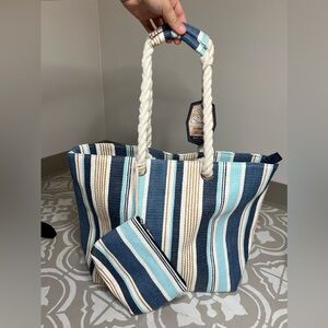 NWT Sun N’ Sand | 2pc Tote And Pouch Set